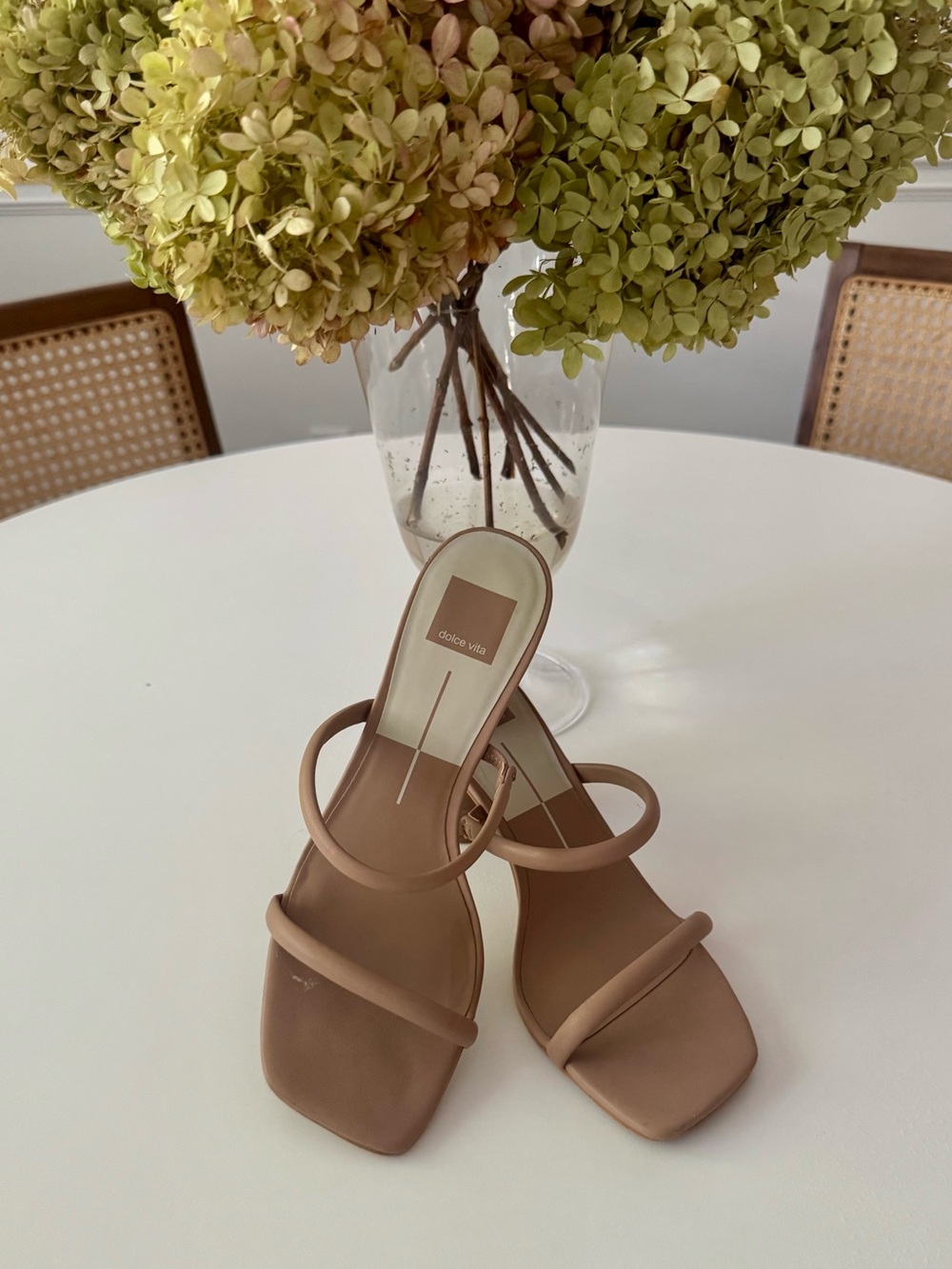 Dolce Vita Nude-Strap Block Heels